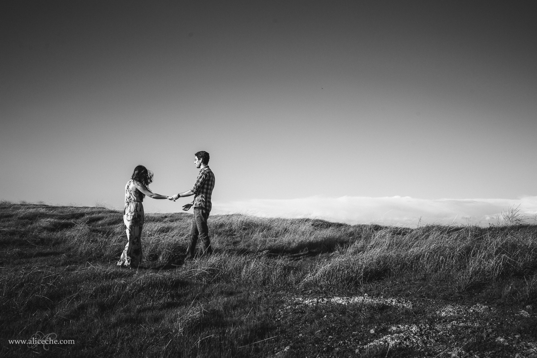 alice-che-photography-stanford-dish-windswept-black-and-white-couple