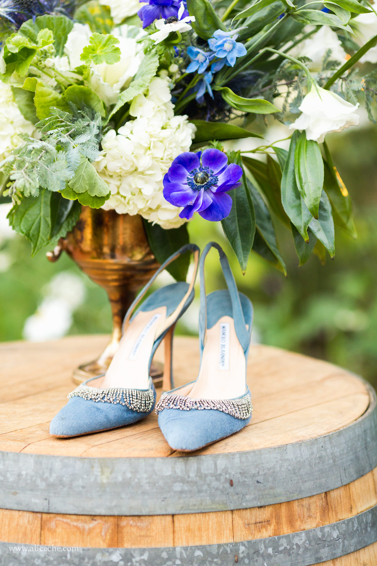 Los Altos History Museum Wedding Vintage Blue Shoes