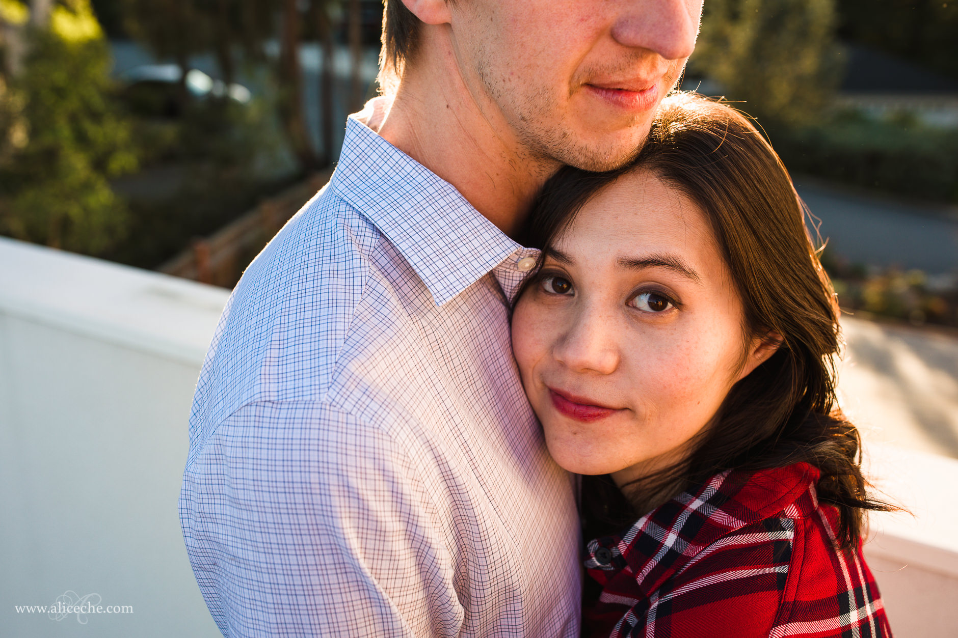 Redwood City In Home Engagement Session Portrait
