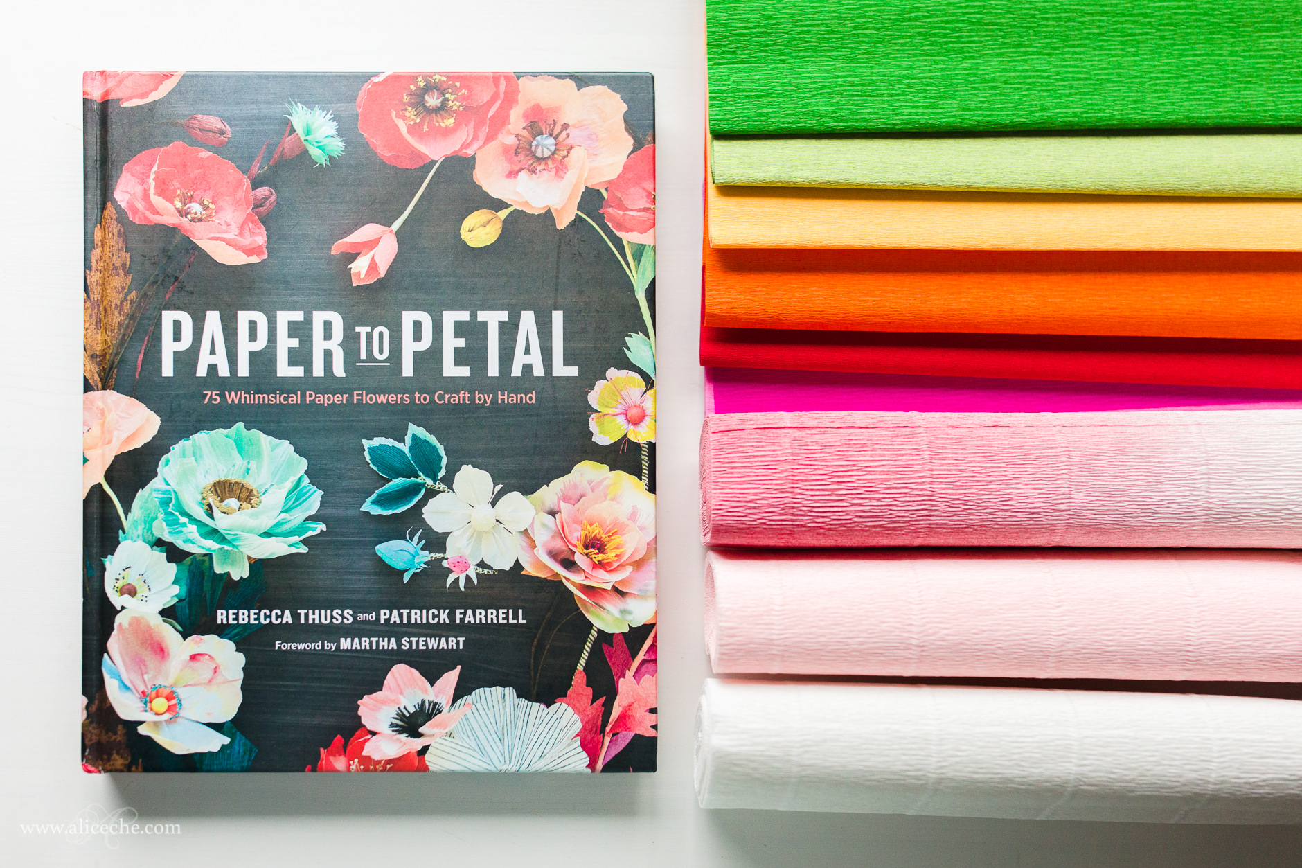 Getting Started with Paper Flowers Paper to Petal DIY Crepe Paper Flower Book with Florist and Doublette Crepe