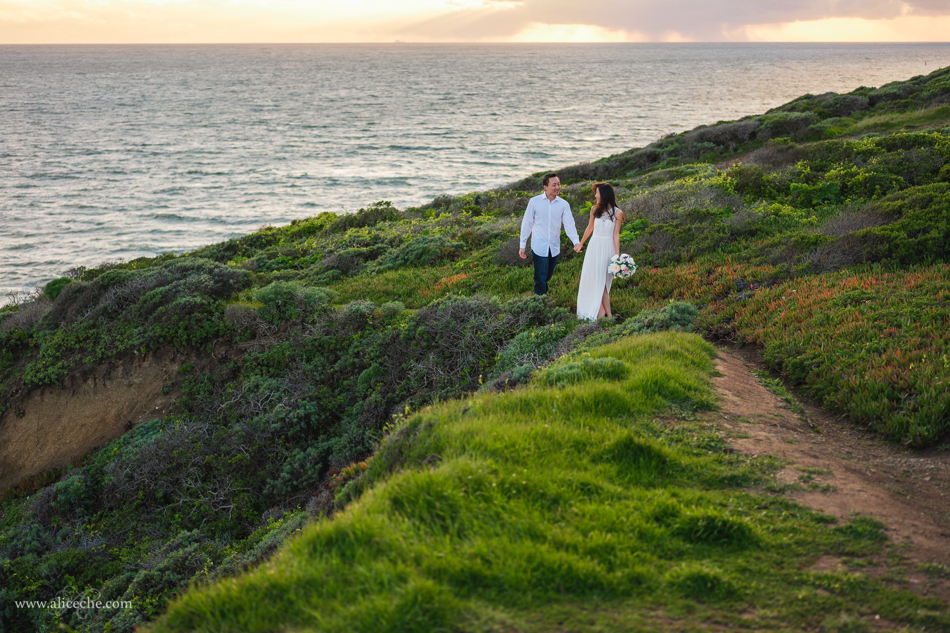 Dreamy Marin Headlands Couple Session Couple by the Coast