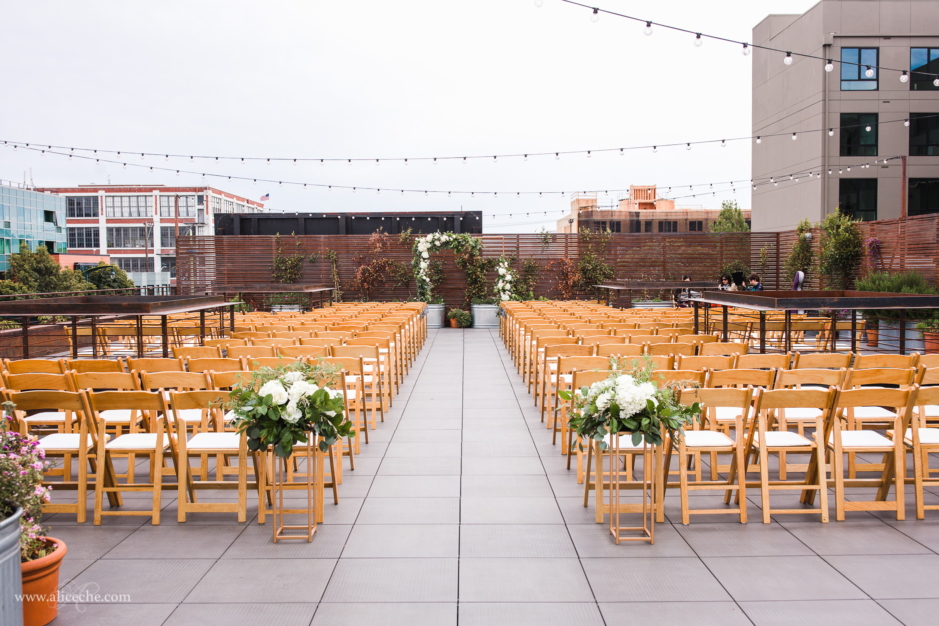 Wedding at The Pearl SF garden rooftop