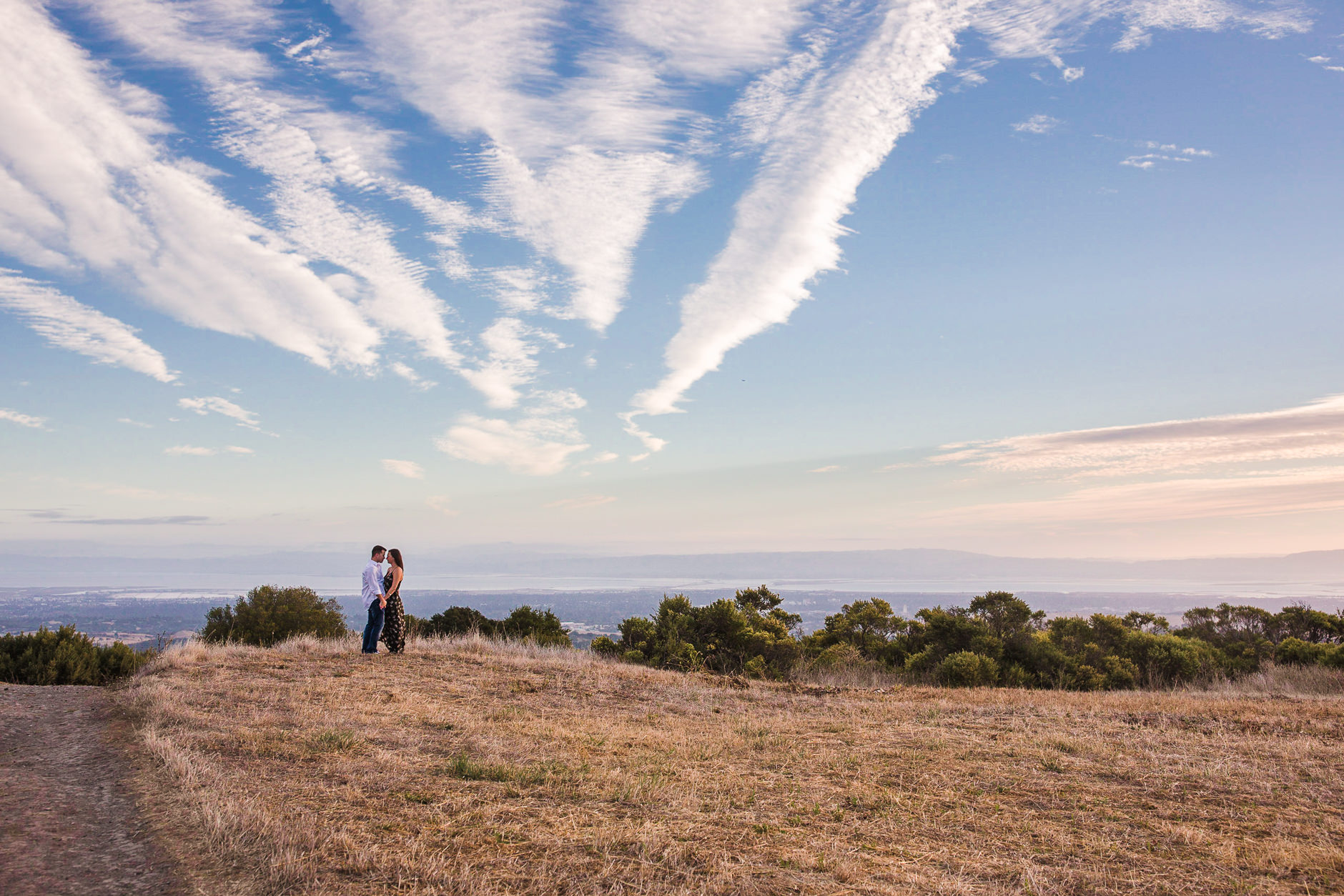 sunrise engagement session at Windy Hill