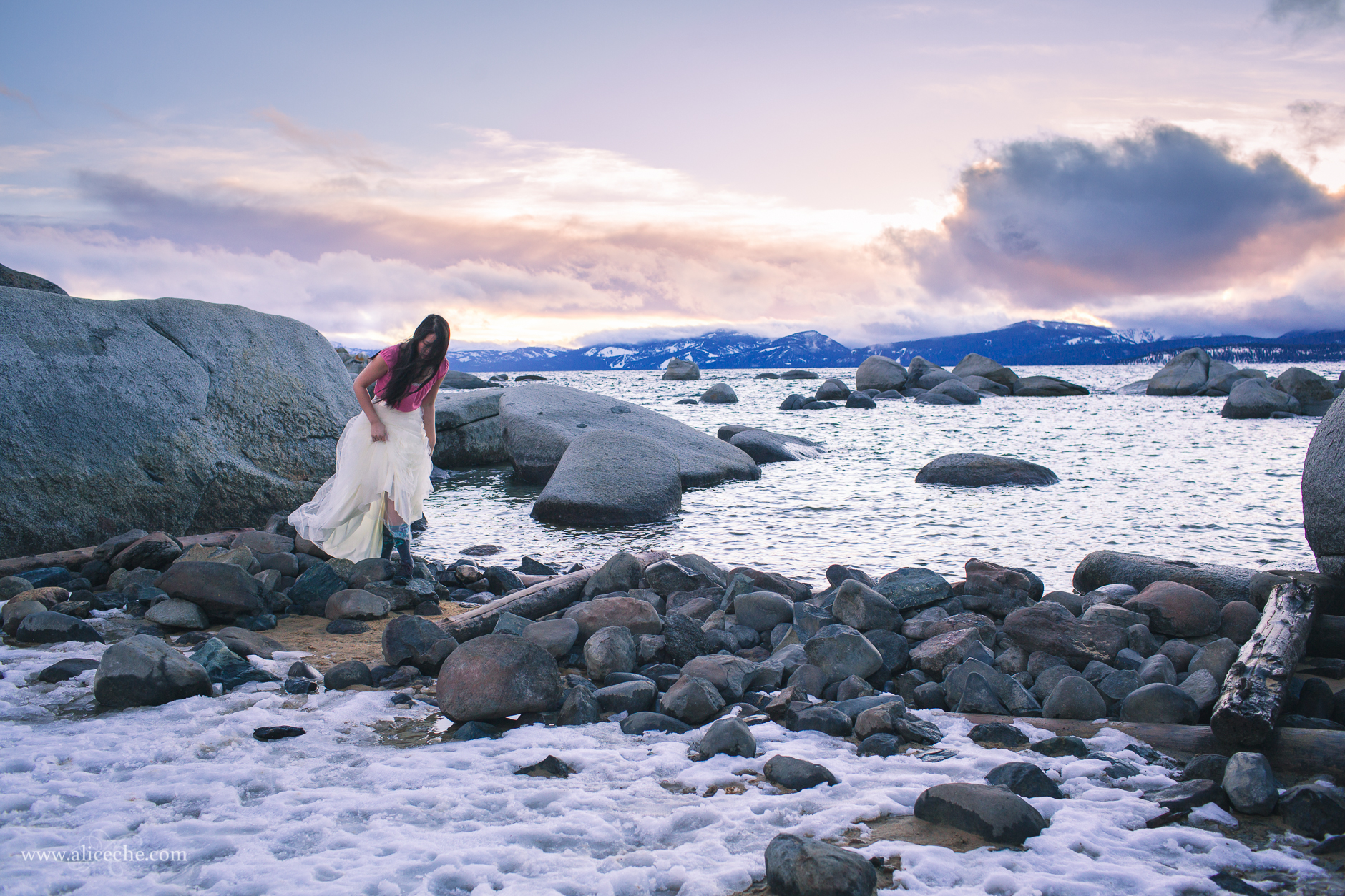 alice-che-photography-lake-tahoe-self-portrait-sunset-movement-tulle-skirt-and-socks