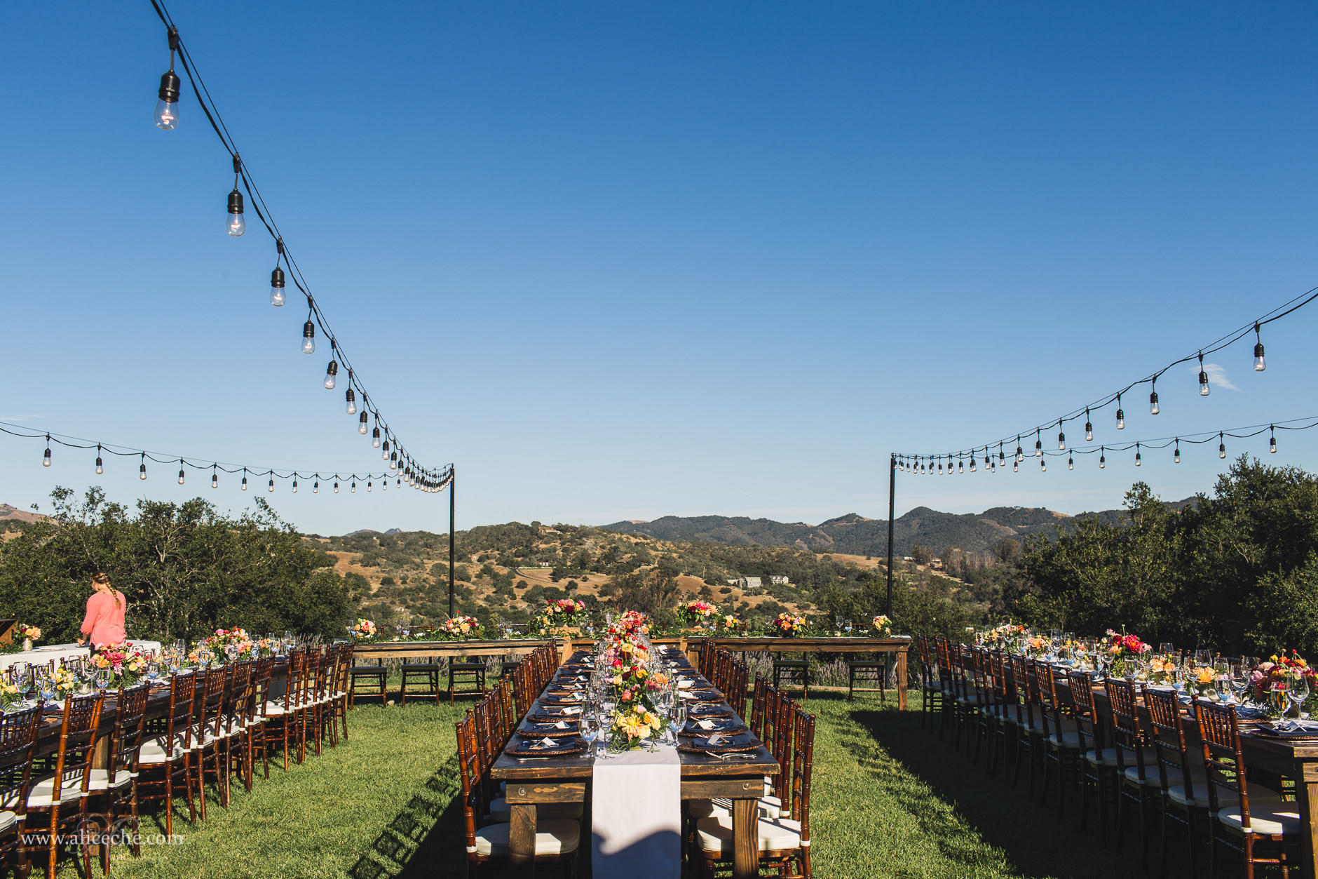 The Casitas Estate San Luis Obispo Wedding Venue Lawn Reception Gorgeous View