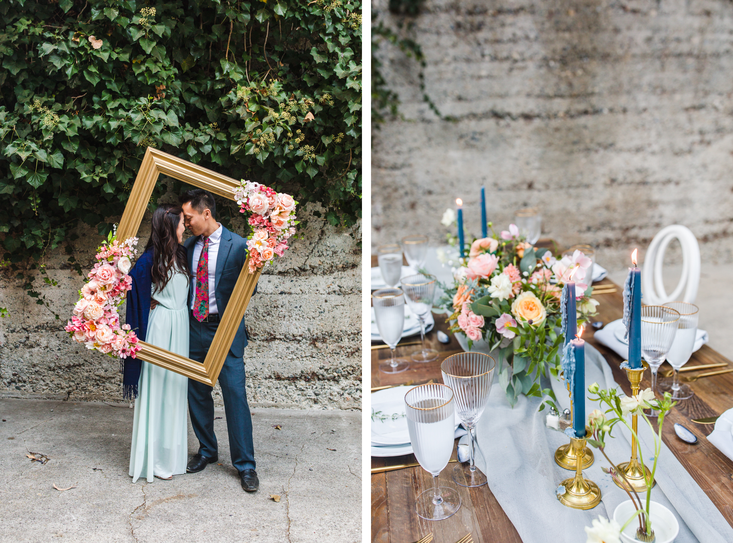 how to plan an intimate wedding in six months paper flower frame and tablescape